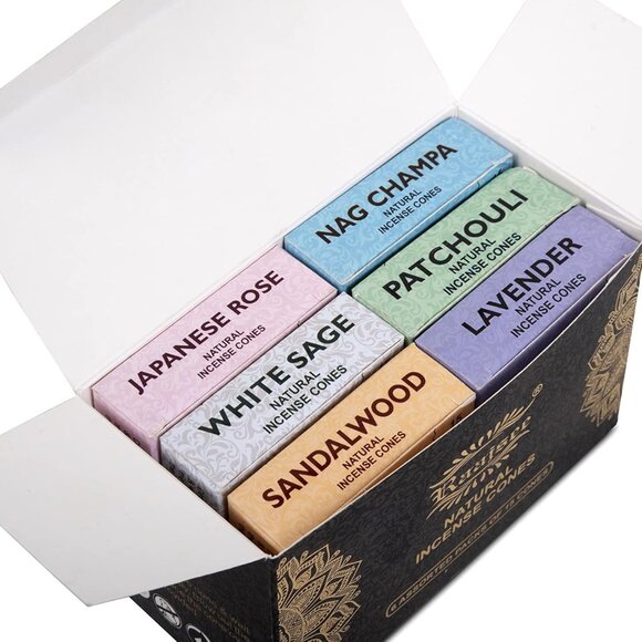 Natural Incense Cones,6 Pack Mixed Scents Gift Pack 15 pc Each 90 Total, Insense - Picture 9 of 9